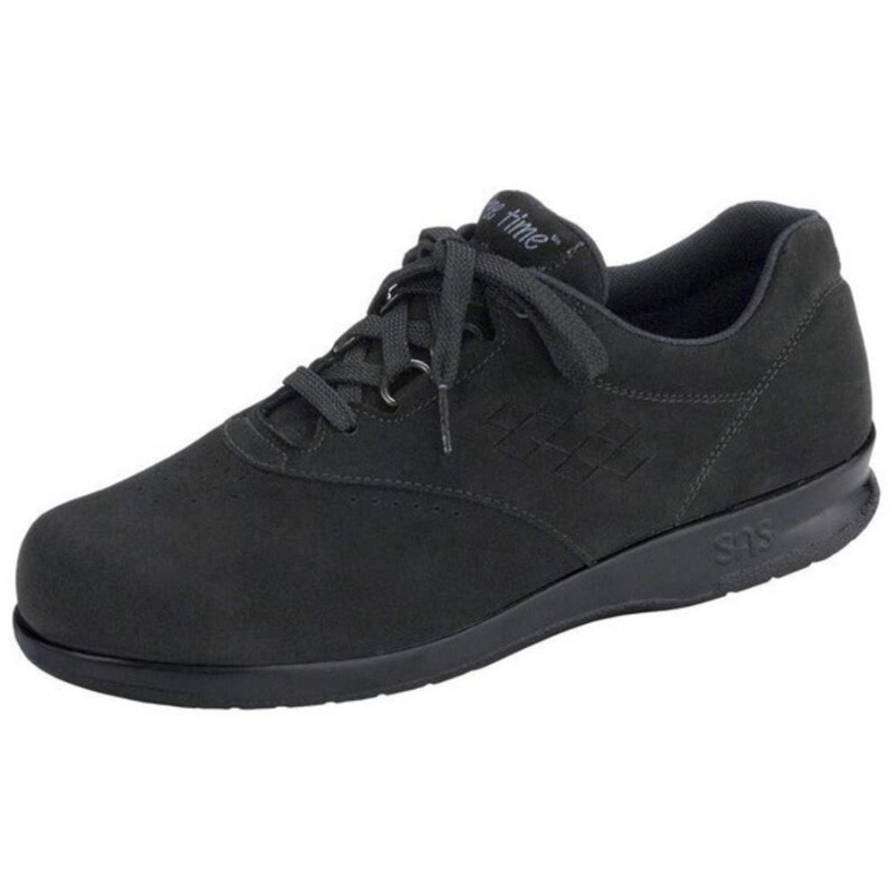 SAS Free time walking shoe black lace up sneakers comfort shoe diabetes size 7